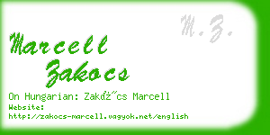 marcell zakocs business card